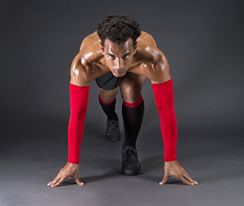 NV-X Sport Arm Sleeves 15-20MMHG Compression Enhanced Performance and Protection, Acid Aqua, Small