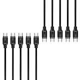 AUKEY USB C to USB C Cable, Type C Cable (5-Pack 3.3ft x 3, 6.6ft x 1, 1ft x 1) for MacBook Pro, Nintendo Switch, Nexus 6P 5X, Google Pixel and More