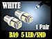 EZ Motoring 2pcs BA9 BA9s 5-SMD 12V Light LED bulbs 64113 1895 57 - White