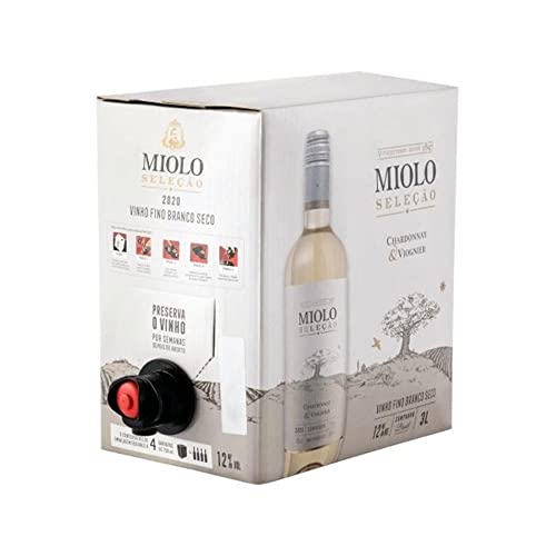 Vinho Miolo Seleção Branco Seco Chardonnay / Viognier Box 3LTS