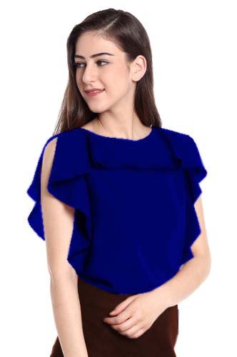 leriya fashion women's diamond crepe western top