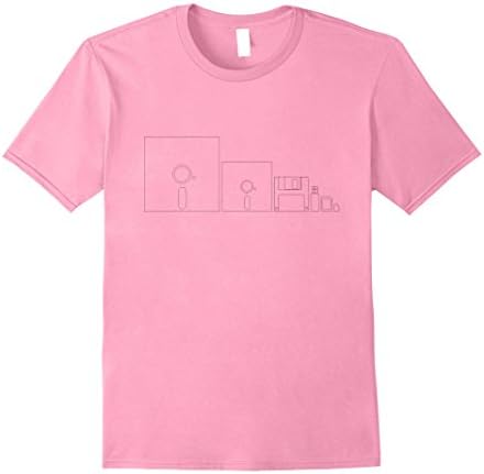 Mens DISCOS THE EVOLUTION OF DIGITAL HARD DRIVE STORAGE MEDIA 2XL Pink