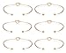 LOLIAS 6 Pcs Love Knot Bangle Bracelets Simple Cuffs Bracelets for Women I Can't Tie The Knot Without You Bridesmaid Gift Adjustable
