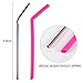 Reusable Silicone Straws Set , Bestwin Rubber Straws and Stainlesss Steel Straws with Cleaning Brushes for 30 oz Tumbler Yeti / Rtic(11pcs)