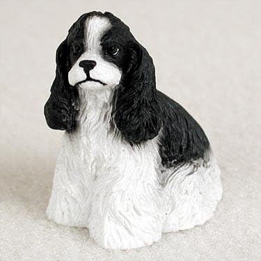 Amazon Com Cocker Spaniel Miniature Dog Figurine Parti Black Kitchen Dining