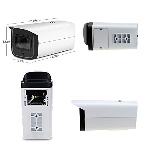 6MP Varifocal PoE IP Bullet Security Camera IPC-HFW4631F-ZSA 2.7mm~13.5mm VF Lens Motorized 5X Optical Zoom Outdoor Camera with Audio,164ft Night Vision, Micro SD Slot,H.265,ONVIF,IK10,IP67 Waterproof