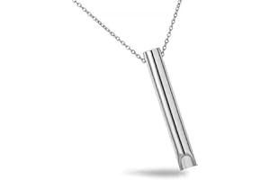 GRAZIOSO Stainless Steel Anxiety Necklace, Anxiety Relief Items,Mindful Breathing Necklace,The Shift Necklace for Anxiety, Stress, Panic Attack Relief Meditation Tools