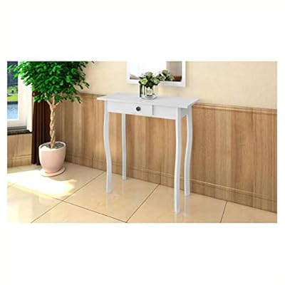 HomyDelight End Table, Console Table MDF White
