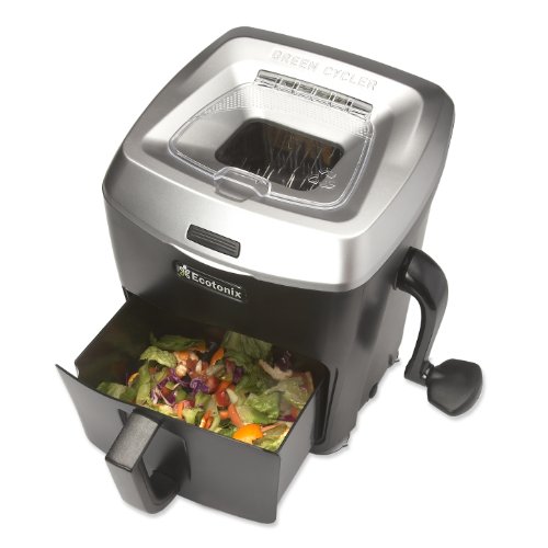 Green Cycler - Kitchen Compost Starter, Bin & Shredder, Platinum - Discontinued item
