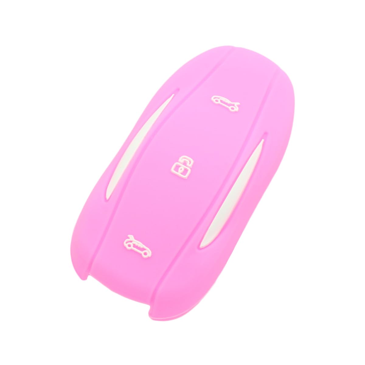 BROVACS Silicone Cover Protector Case Holder Skin Jacket Compatible with TESLA 3 Button Remote Key Fob CV2690 Pink