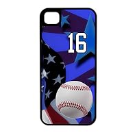 iPhone 8 Case Baseball Dead Arm Customizable Tough Case by TYD Designs in Black Plastic and Black Rubber with Team Number 16
