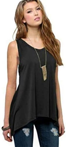 WANQUIY Women's O Neck Plus Size Vest Stretchy Off Shoulder Sleeveless Blouse Tops Tank Top Tunic Shirt Beige