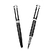 Rollerball Pens Fine Point, Micro 0.5mm Black Ink for Men with Pen Bag and 2 Refills