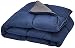 Linenspa All-Season Reversible Down Alternative Quilted Comforter - Hypoallergenic - Plush Microfiber Fill - Machine Washable - Duvet Insert or Stand-Alone Comforter - Navy/Graphite - Twin XL primary