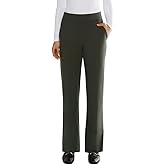 Matty M Women's Pull On Straight Leg Office Pants (US, Alpha, XX-Large, Regular, Regular, Dark Olive)