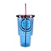 Silver Buffalo MV4717 Marvel Captain America Shield Jumbo Cold Cup with Lid and Straw, 32-Ounces