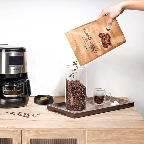 JWWYJ Borosilicate Glass Kitchen Storage Jars, Coffee Canisters with Airtight Lid Seal, Food Storage Containers - Perfect for Coffee Beans, Tea, Sugar, Candy, Spices, Rice (1800ml/60 Ounces)