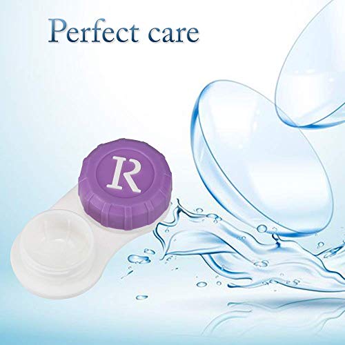 12 Pack Colored Contact Lens Case for Women Men, No Leak Hard RGP Contact Case Organizer with Carrying Travel Holder - FDA Approved,One Year Bulk Supply （Note:only Contact Lens case,No Colorful Lens) - Thumbnail 4