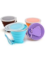 Juego de tazas plegables de silicona ultraligeras