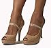 Sassy Strapps Women's Beige Classic Round Rhinestone Shoe Straps