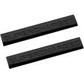 2X Supercharged Letter Car Sport Liftgate Logo Emblem Badge Nameplate (Matte Black)
