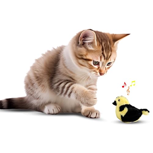 SPOT Song Birds Cat Toy- Touch Activated Singing Catnip Toy Mimics Real Bird So…