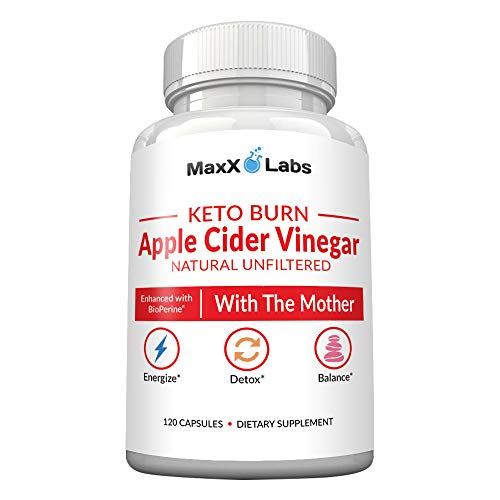 Apple Cider Vinegar Capsules with Mother + Keto BHB - 2275mg of Unfiltered, Pure, Natural, Detox ACV Keto Burn Formula - Fat Burners for Women & Men Potent Weight Loss Pills - Gluten-Free Supplements