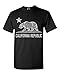 Shop4Ever California Republic Vintage White Bear T-Shirt Cali Shirts