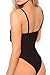 LEISUP Womens Plus Size Lace Up Hollow Out High Waist Strappy One Piece Swimsuit XL Black