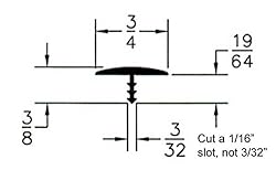 T-Molding.com 20ft Roll of Red 3/4" Plastic Tee