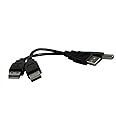 Your Cable Store 2 Pack 6 Inch Black USB 2.0 High Speed Male A to Male A Cable 0.5 Ft