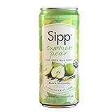 Sipp Sparkling Organics Soda, Summer Pear, 10.5 Fluid Ounce (Pack of 12)