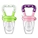 MiChef Food Feeder, Baby Fresh Fruit Feeder Teether Feeder, Infant Teething Toy, Silicone Pouches (2 Pack)