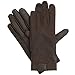 isotoner Women’s Spandex Stretch Shortie Cold Weather Gloves with Leather Palms and Chevron Details