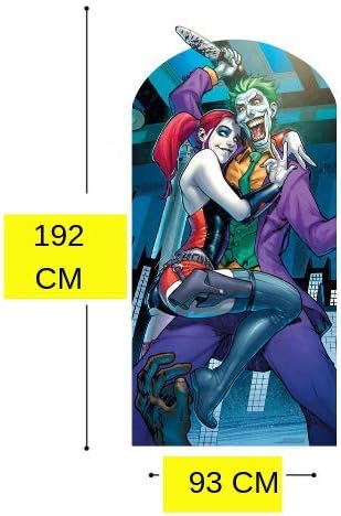 Star Cutouts Ltd SC1346 Harley Quinn and The Joker Cardboard Cutout Stand-in with Knife 193cm Tall 95cm Wide, Multicolour - Image 3