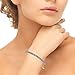 GemStar USA Sterling Silver 3mm Tanzanite Round-cut Chain Adjustable Pull-String Bolo Slider Tennis Bracelet for Women