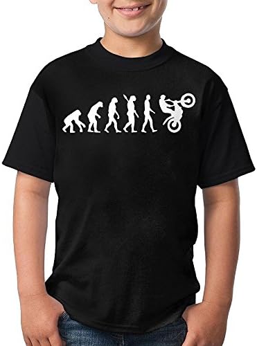 WRREL9Q Summer Adolescent Boys Short Sleeve T-Shirt Evolution Motocross Youth Short-Sleeved T Shirts