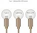Yafeite USB Charging Cable for iPhone Type-C Android can be Charged for Different Devices at The Same time 3 in 1 Nylon Braided Gold (3.9 feet)