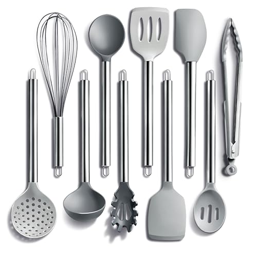 COOK WITH COLOR Silicone Cooking Utensils, Kitchen Utensil Set, Easy to Clean S…