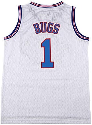 Zhaoxiqing Bugs 1 Space Kid's Movie Jersey Basketball Jersey White Youth