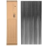 COZILIFE Reusable Chopsticks 8-Pairs, Premium Quality Fiberglass Chopsticks for Household and Restaurant, 9 1/2 Inches in length, Kraft Box Package