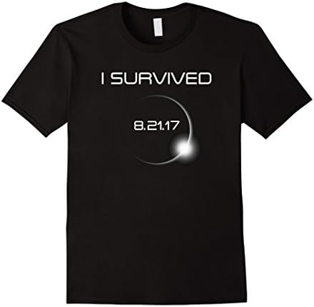 Mens I Survived the Total Solar Eclipse on August 21 2017 Shirt Large Black