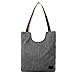 Hiigoo Simple Portable Bags Canvas Tote Bag Casual Shoulder Bag Bigger Handbag