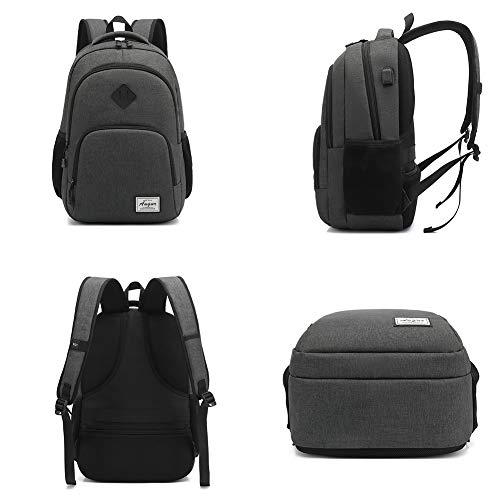 Laptop Backpack AUGUR 15.6 inch Business Travel Backpacks Water Resistant College Back Pack (Black）