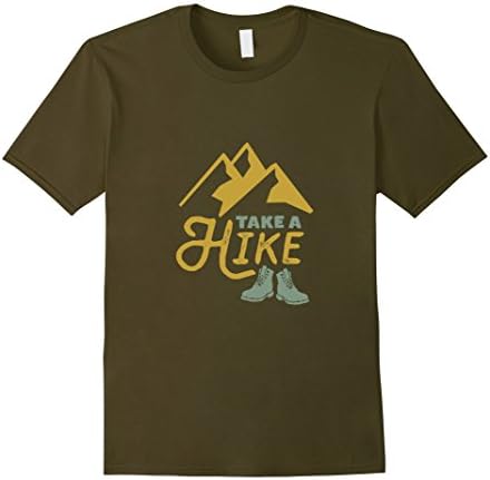 Mens Funny Hiking T-shirt Take A Hike Vintage Classic Style Large Olive