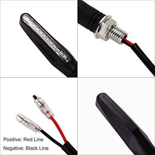 Yizhet Knipperlichten 12 Volt voor Motorfiets LED Richtingaanwijzers Vloeiende Universele Waterdichte Indicator met… - Image 4