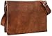 Handmadecraft Leather Satchel Shoulder Business Office Smart Casual College Uni Bag Natural Brown Vintage Unisex U4 (Brown)