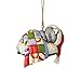 Enesco Jim Shore Heartwood Creek Kitten on Pillow Stone Resin, 3.25” Hanging Ornament, Multicolor