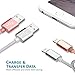 Lightning Cable 10 ft , IVVO 2 Pack Nylon Braided Durable USB Sync and Charging Cable for iPhone 7/7Plus/6s/6/5s/5/SE, iPad Pro, iPad Air, iPad Mini (Silver+Rose Golden)