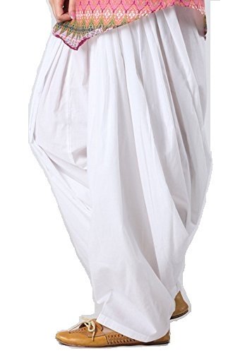 spv women's cotton patiala salwar (spv_0003_white_free size)